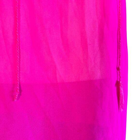Womens Top Size XS Pink Ruffle Professional Business Casual Bold Bright Barbie - Picture 5 of 8